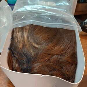 Luxurious Chestnut Brown Hair. Wig. Full 10". Lenth New Never Worn.  Have Two .